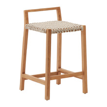 67.5cm Ilario Teak Wood Outdoor Bar Stool