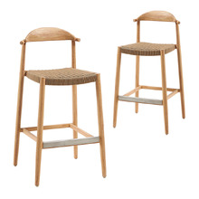 Ramona Acacia Wood Bar Stools (Set of 2)