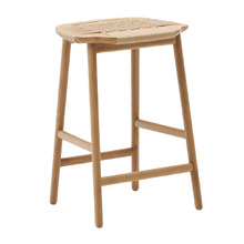 65cm Celeste American Oak Wood Bar Stool