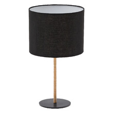 Louis Rattan & Steel Table Lamp