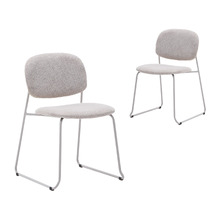 Haven Chenille Armless Dining Chairs (Set of 2)