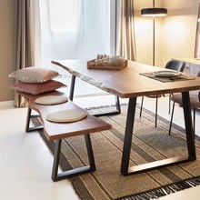 Drava Acacia Wood & Metal Bench