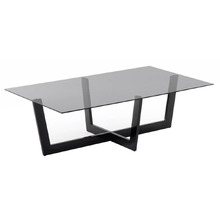 Oddvar Rectangular Glass-Top Coffee Table