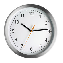 Brushed Aluminium Wall Clock