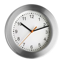 Brushed Aluminium Wall Clock