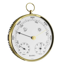 13.6cm Brass Baro Thermo Hygrometer