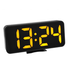 Black Rim Digital Alarm Clock with Thermometer