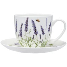 2 Piece Lavender Fields Teacup & Saucer Set