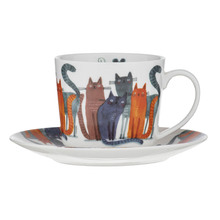 Quirky Cats Fur Friends 280ml Cup & Saucer