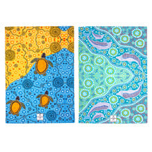 2 Piece Maarakool Art Water Assorted Cotton Kitchen Towel Set