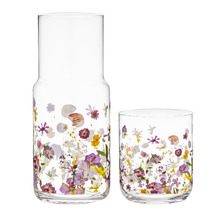 Pressed Flowers Carafe & Tumbler Set