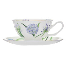2 Piece Botanical Symphony Agapanthus Cup & Saucer Set