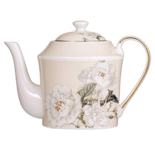 Cream Elegant Rose 770ml Teapot