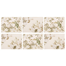 6 Piece Elegant Rose Placemat Set