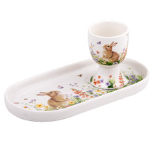 2 Piece Sweet Meadows Egg Cup & Plate Set
