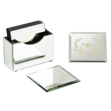 7 Piece Elegant Bee Coaster & Holder Set