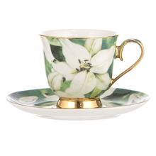 White Lily Bold Blooms 180ml Cup & Saucer