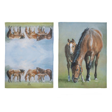 2 Piece Mares & Foals Kitchen Towel Set