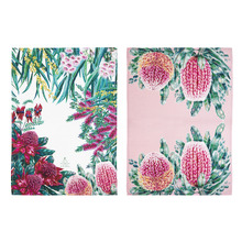 2 Piece Banksia Native Flora Kitchen Towel Set