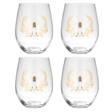 Elegant Bee 570ml Crystal Tumblers (Set of 4)