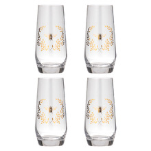 Elegant Bee 470ml Crystal Highball Tumblers (Set of 4)