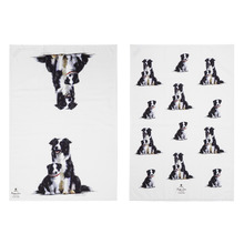 2 Piece Border Collie Puppy Love Border Kitchen Towel Set