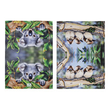 2 Piece Kookaburra & Koala Babies of the Bush Kitchen Towel Set