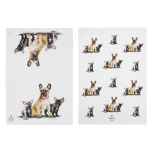 2 Piece French Bulldog Puppy Love Kitchen Towel Set