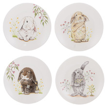 4 Piece Bunny Tales 20cm Side Plate Set