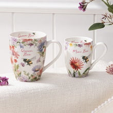 2 Piece Mini Me Queen & Liittle Bee Mug Set