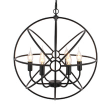Foucault's Orb Iron Chandelier Rustic Iron Replica