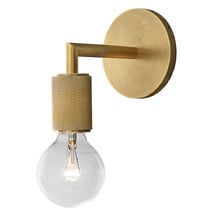 Travis Gold Brass Exposed Bulb Wall Light