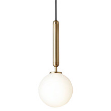 Milky Brass Pendant Light