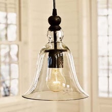 Rustic Glass Bell Pendant Light