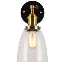 Clear Glass Cloche Filament Wall Light
