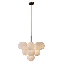 Dawson Grape Frosted Glass 13 Light Chandelier