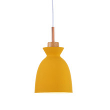 Stamp Yellow Bell Plywood Pendant Light