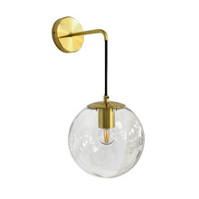 Plora Aluminium & Clear Glass Armed Wall Sconce