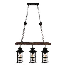 Ivar Iron & Plywood 3 Light Pendant