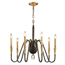 Shaquille 6 Light Metal Chandelier