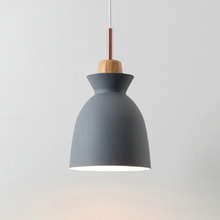 Stamp Dark Grey Bell Plywood Pendant Light