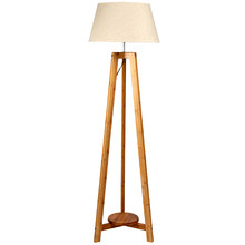 Diogo Bamboo Linen Tripod Floor Lamp