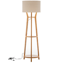 Jordyn Bamboo Linen Tripod Floor Lamp