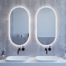 Ablaze Oval Backlit Mirror