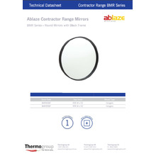 Round Mirror with Black Frame