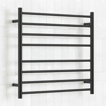 Thermorail 750 x 700mm Matte Black Heated Stainless Steel Towel Rail