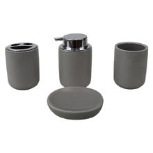 4 Piece Luxe Ceramic Bathroom Accessory Set