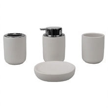 4 Piece Luxe Ceramic Bathroom Accessory Set