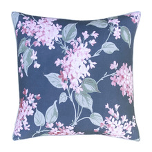 Midnight Blue Trailing Blossom Cushion