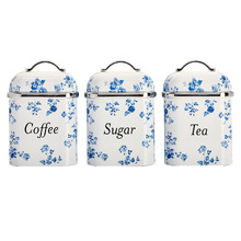 3 Piece China Rose Canister Set